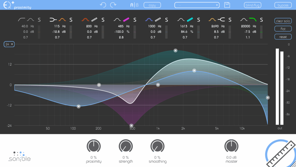 sonible proximity:EQ+ screenshot