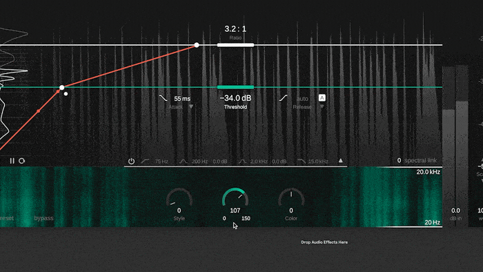 Reducing spectral compression in sonible's audio compressor smart:comp 2